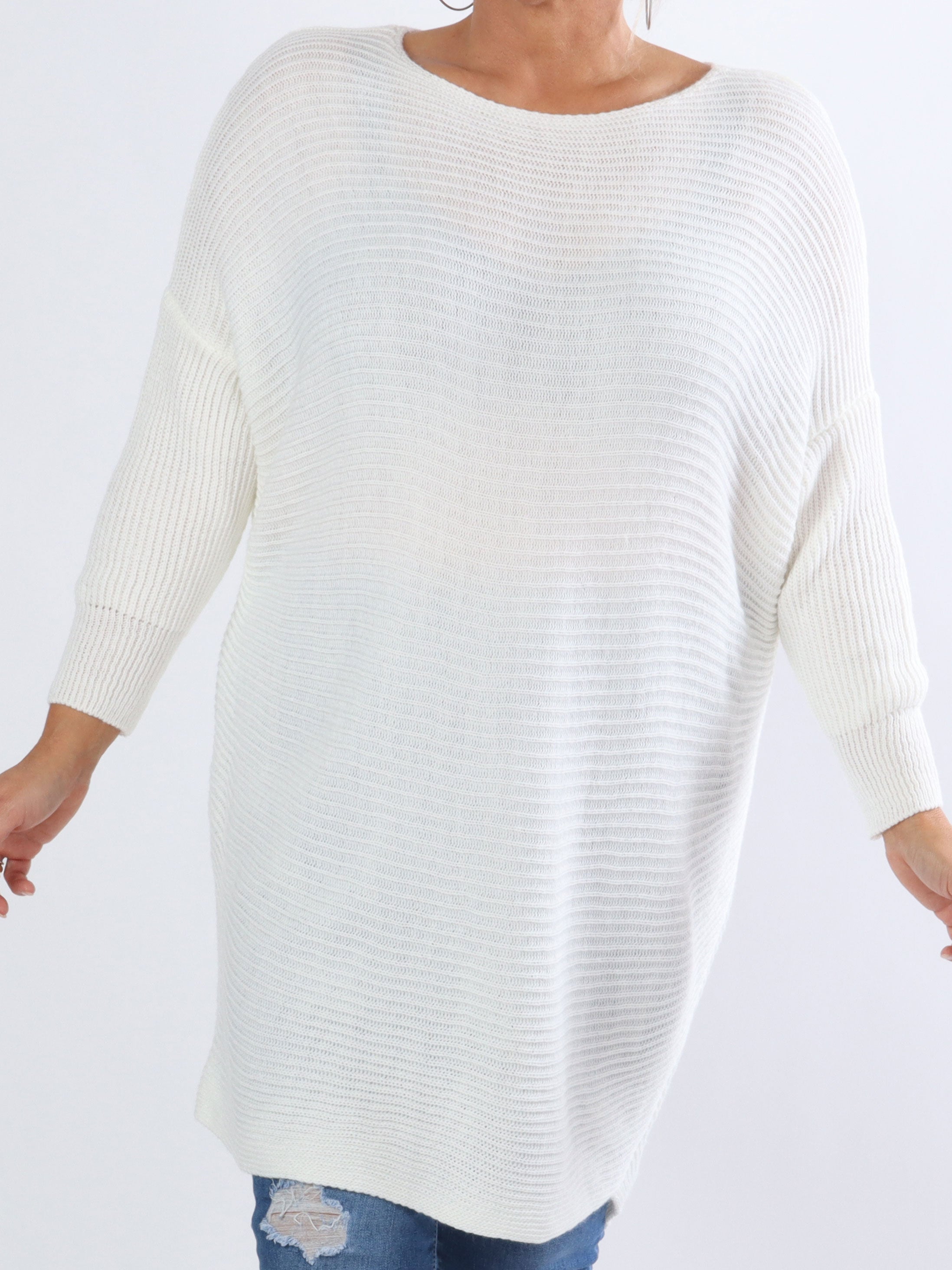 Teddy - Strikbluse med tætsiddende ærmer